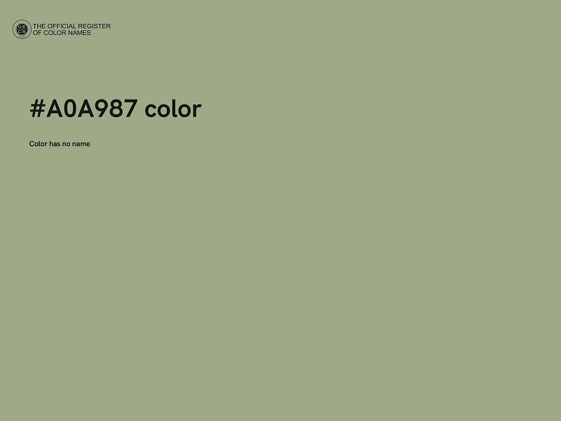 #A0A987 color image