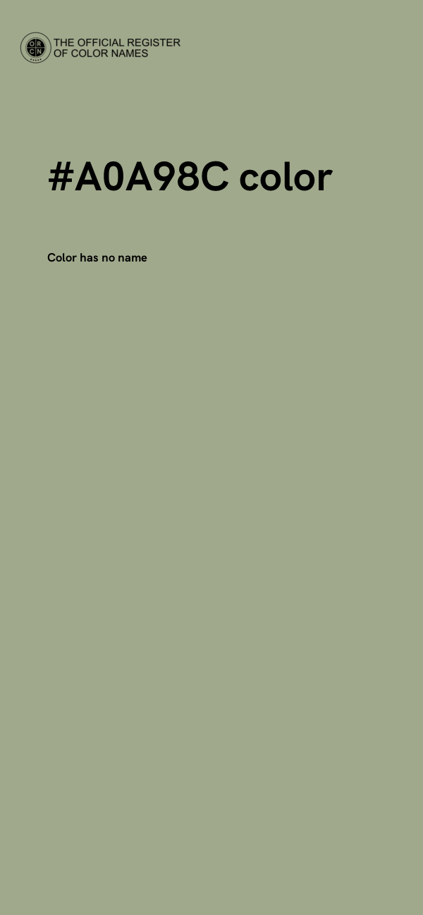 #A0A98C color image