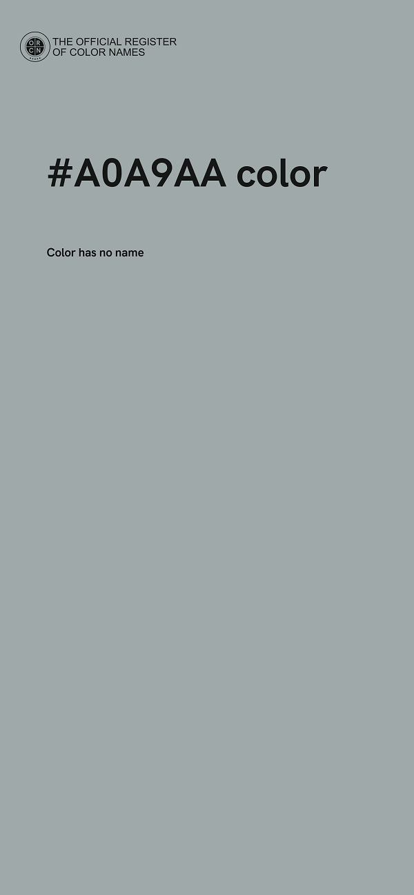 #A0A9AA color image