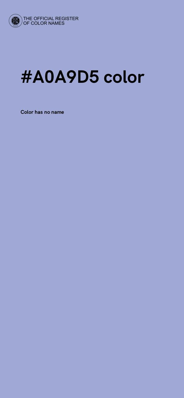 #A0A9D5 color image