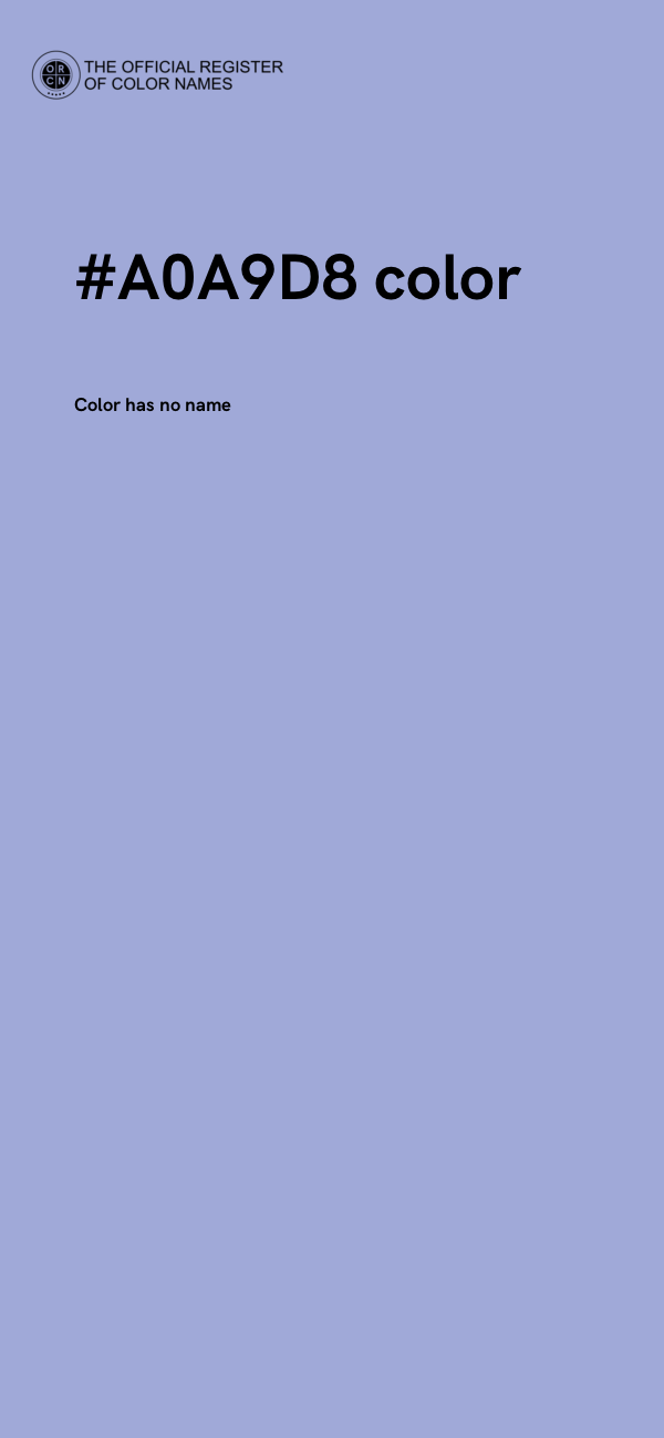 #A0A9D8 color image