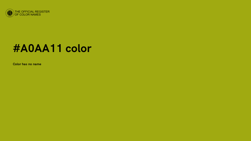 #A0AA11 color image