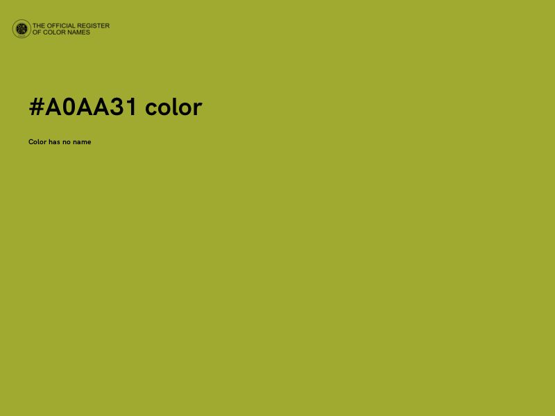#A0AA31 color image