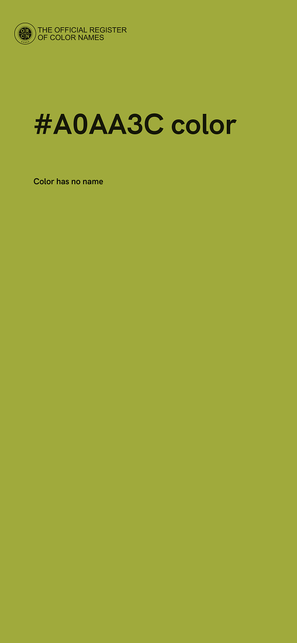 #A0AA3C color image