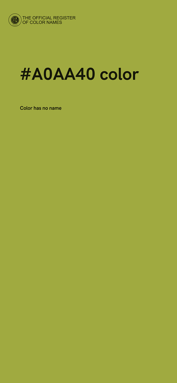 #A0AA40 color image