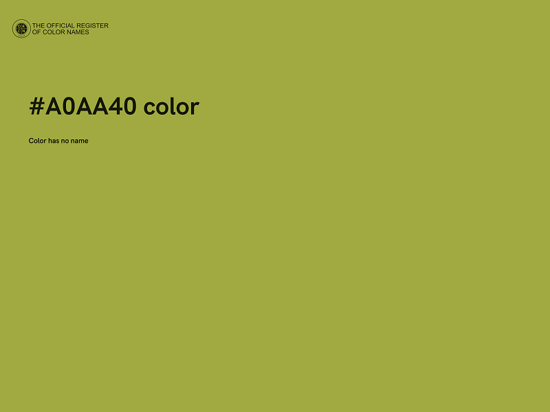 #A0AA40 color image