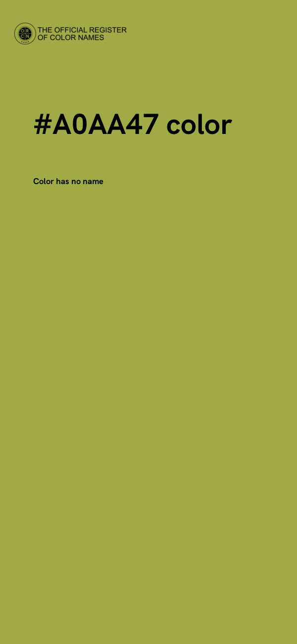 #A0AA47 color image