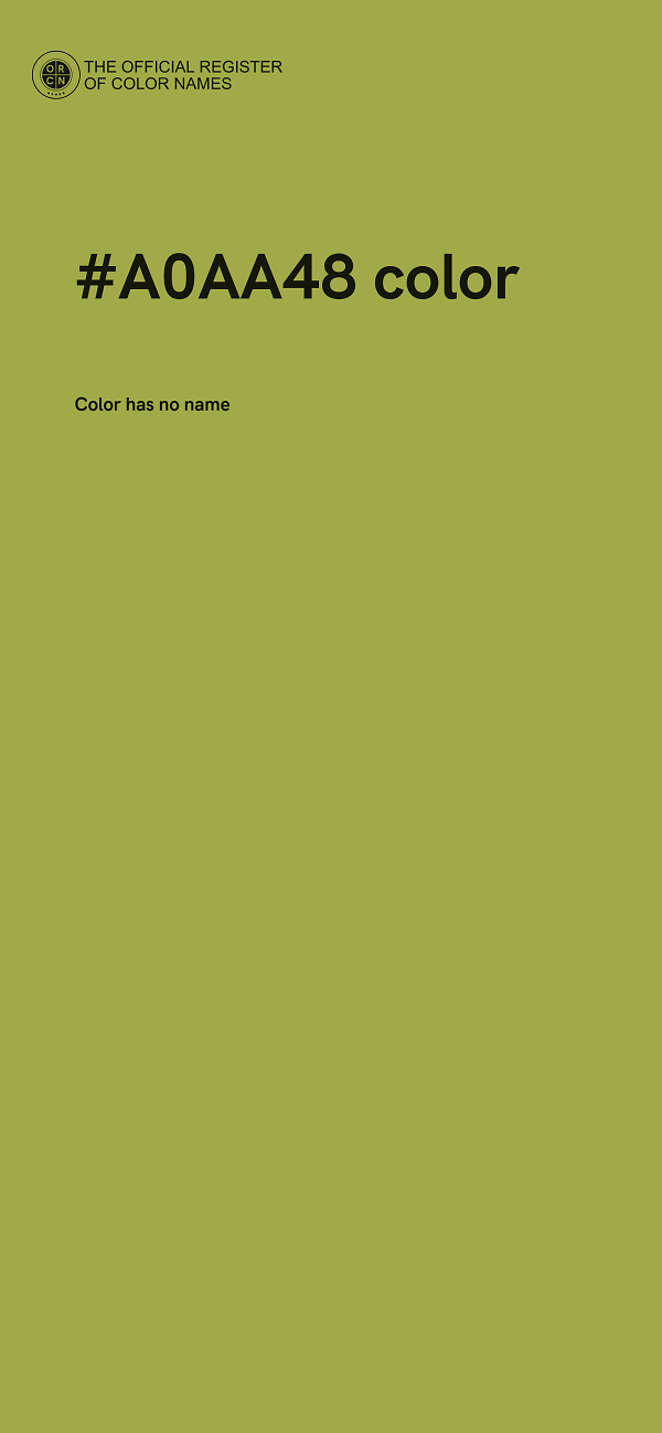 #A0AA48 color image