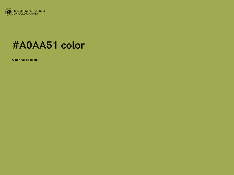 #A0AA51 color image