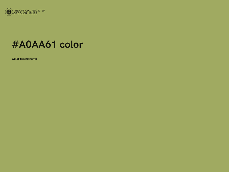 #A0AA61 color image