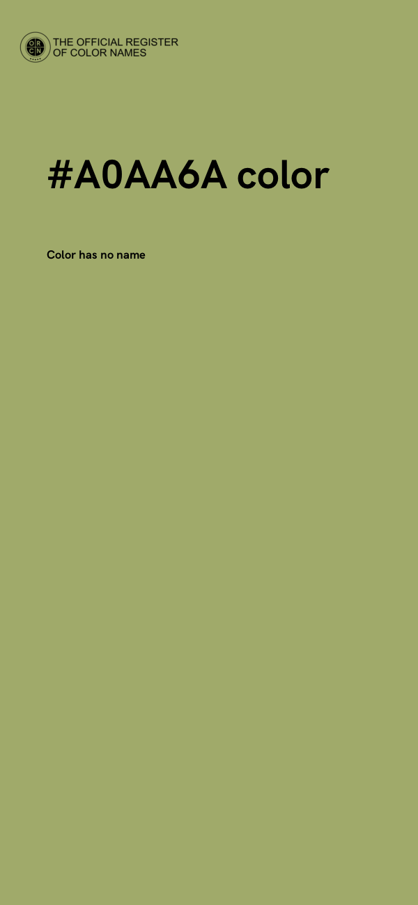 #A0AA6A color image