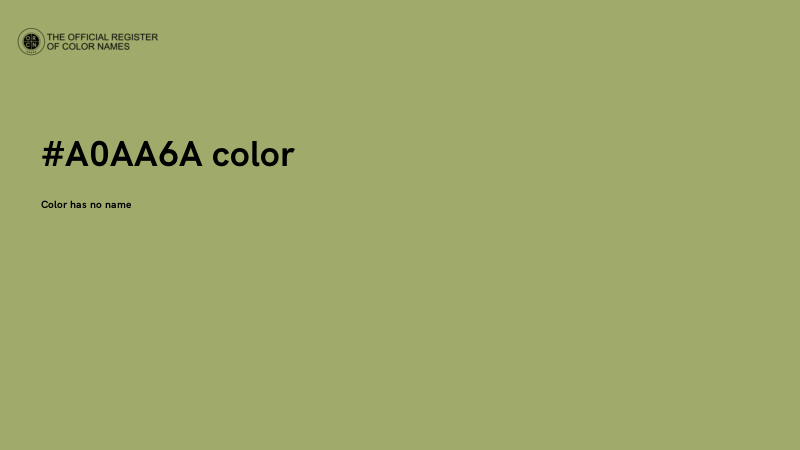 #A0AA6A color image