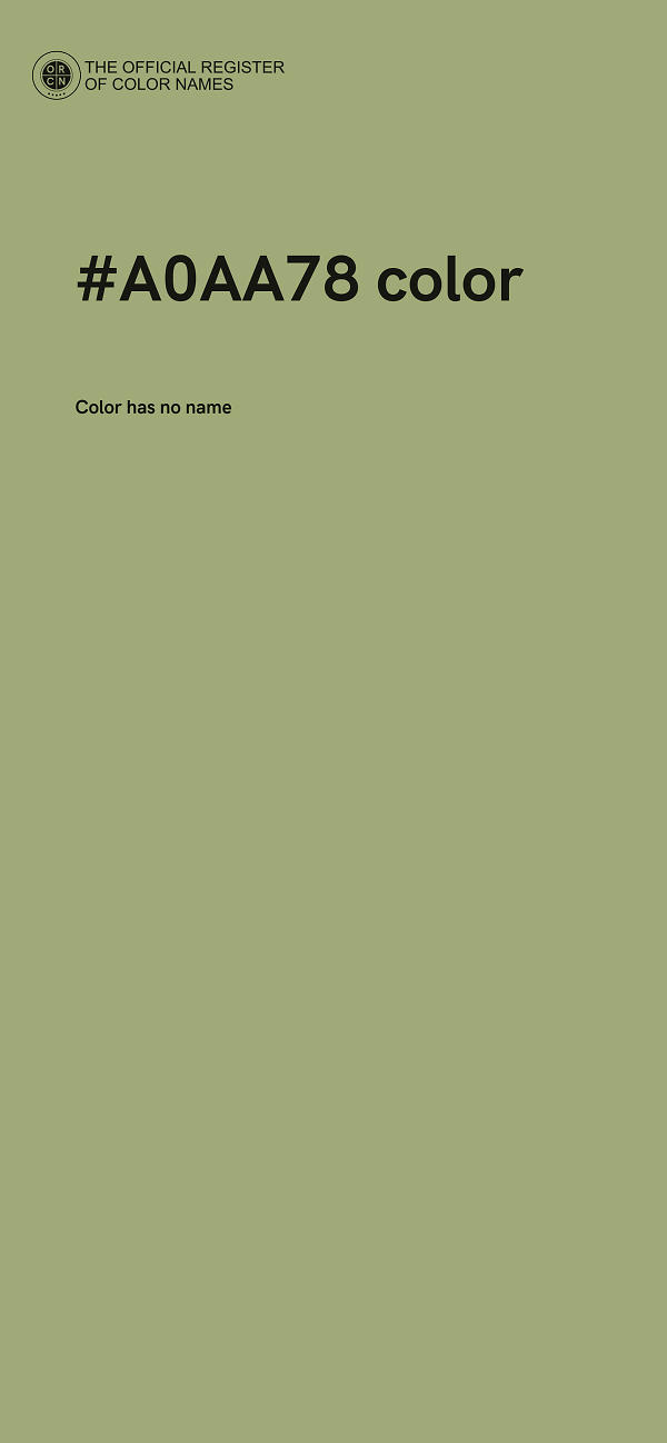 #A0AA78 color image