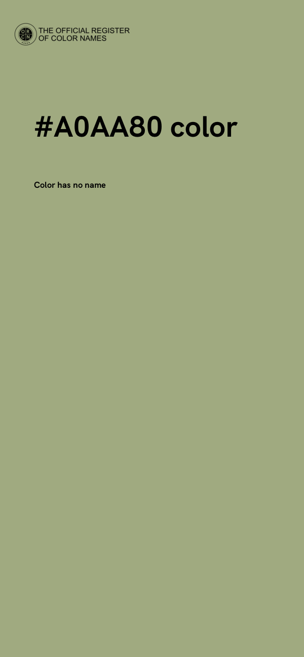 #A0AA80 color image