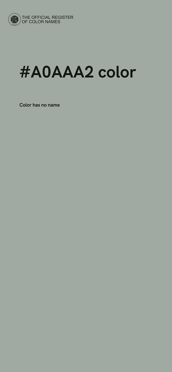 #A0AAA2 color image
