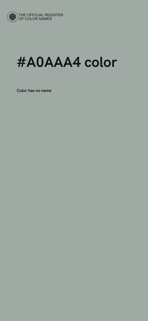 #A0AAA4 color image