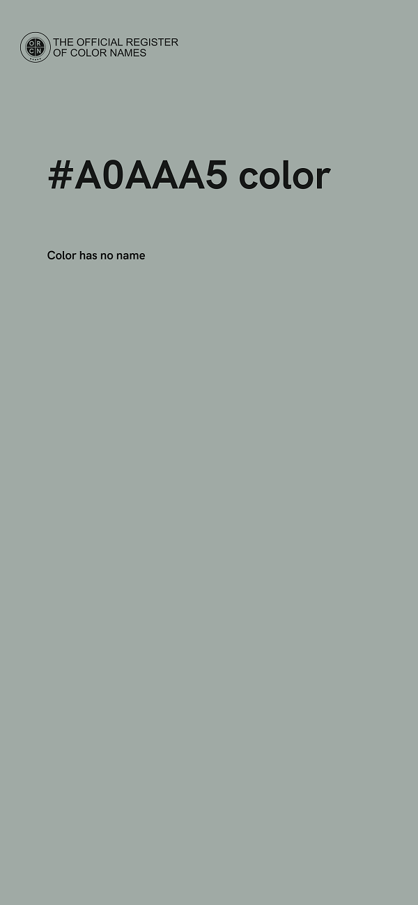 #A0AAA5 color image