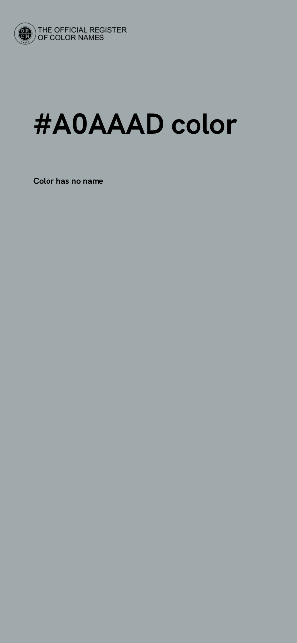 #A0AAAD color image
