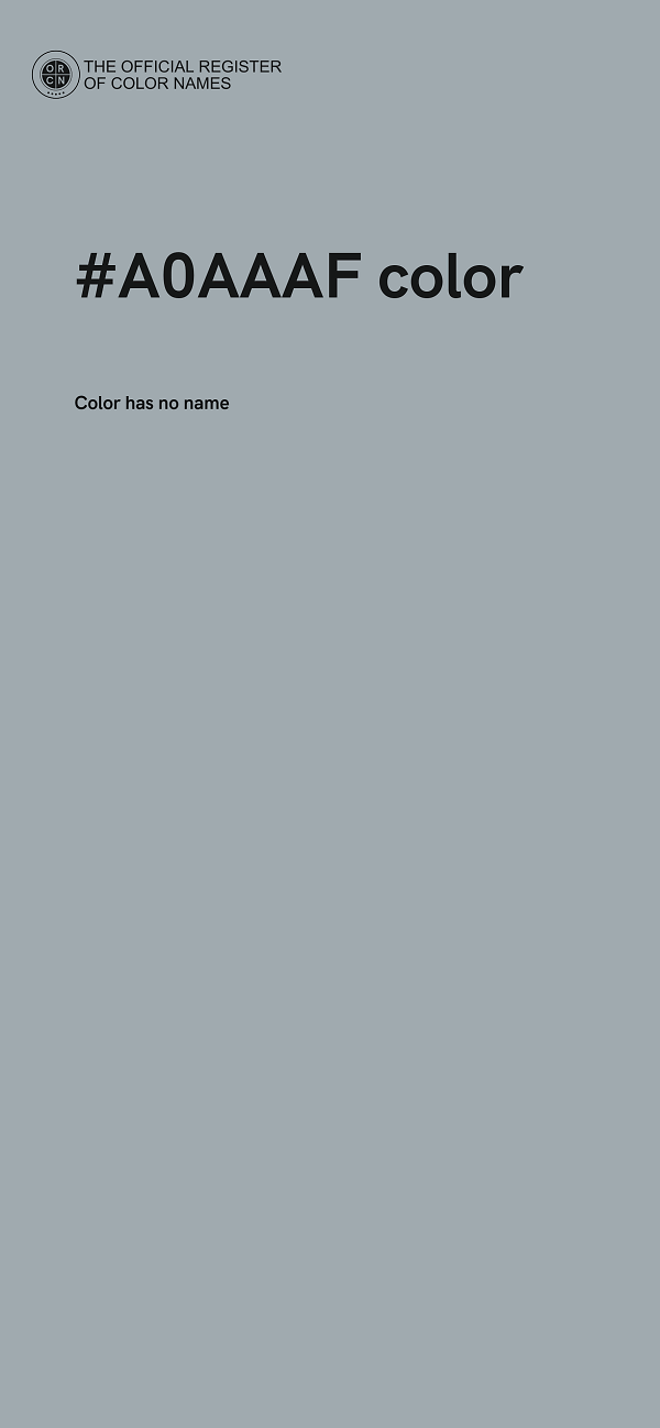 #A0AAAF color image