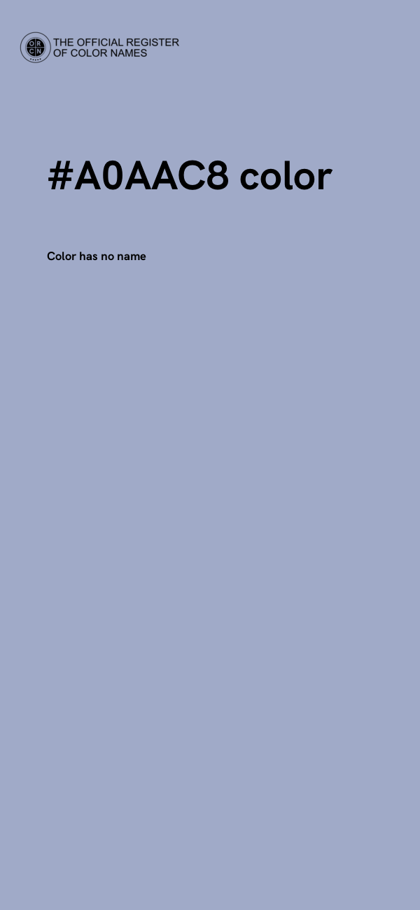#A0AAC8 color image