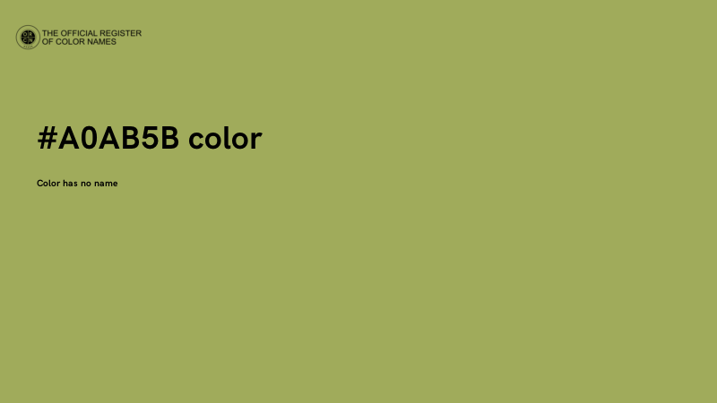 #A0AB5B color image