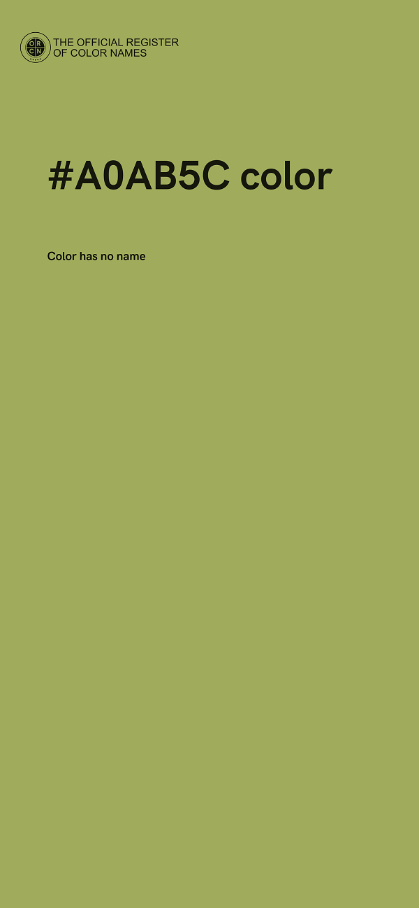 #A0AB5C color image