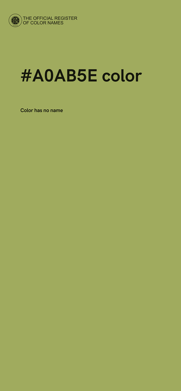 #A0AB5E color image