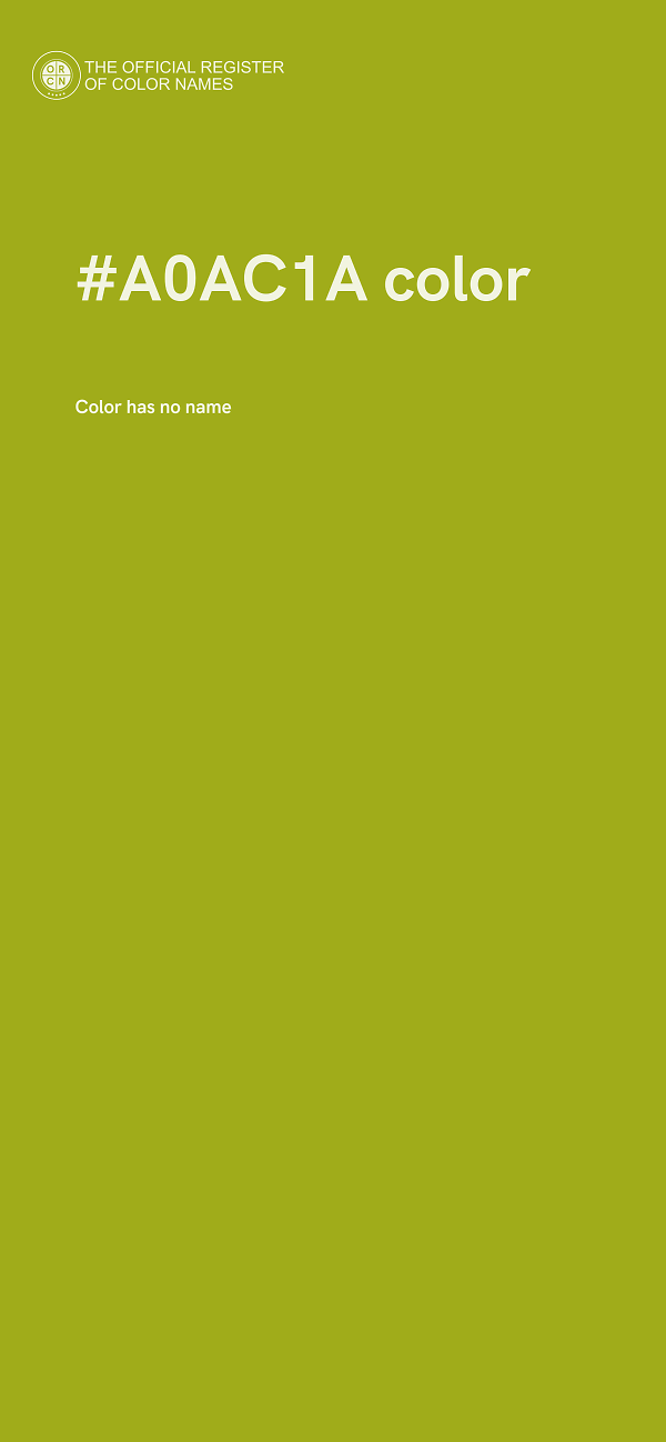 #A0AC1A color image