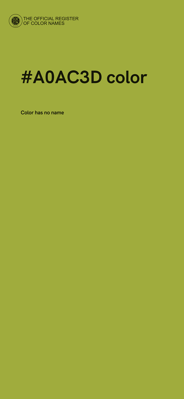 #A0AC3D color image