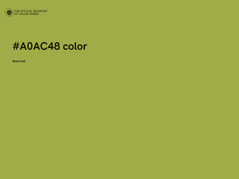 #A0AC48 color image