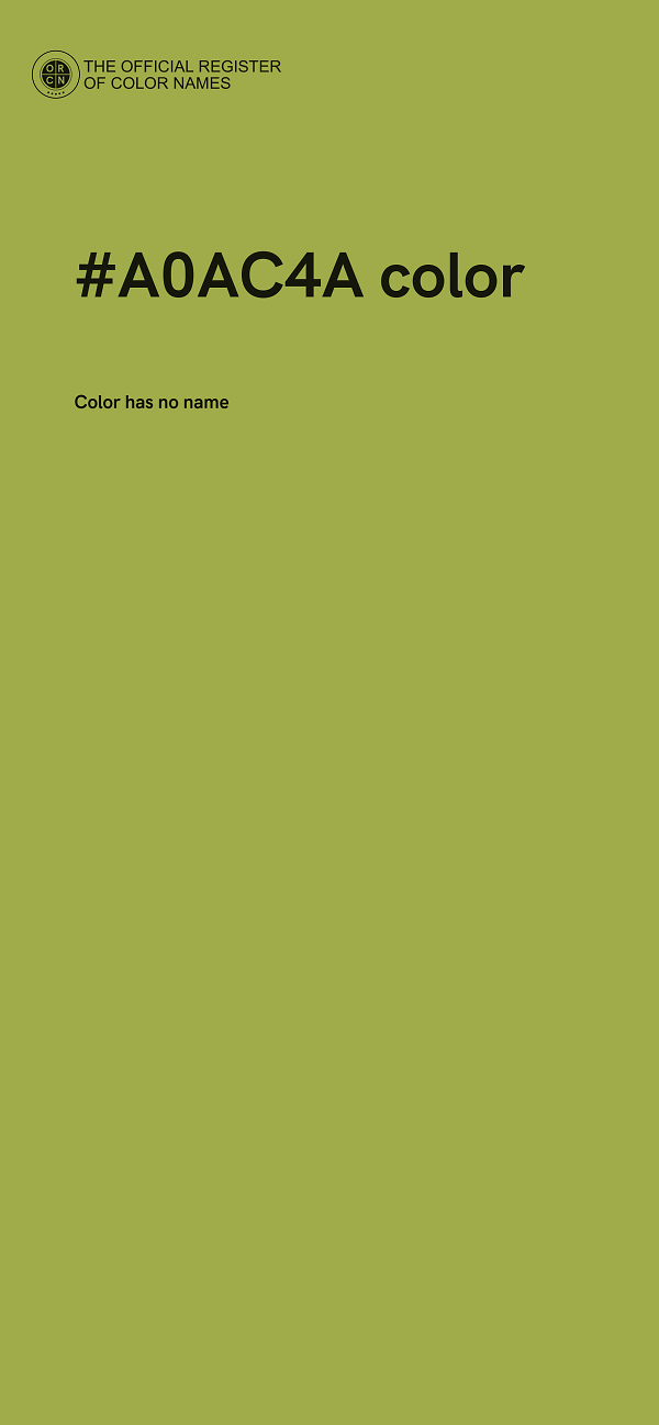 #A0AC4A color image