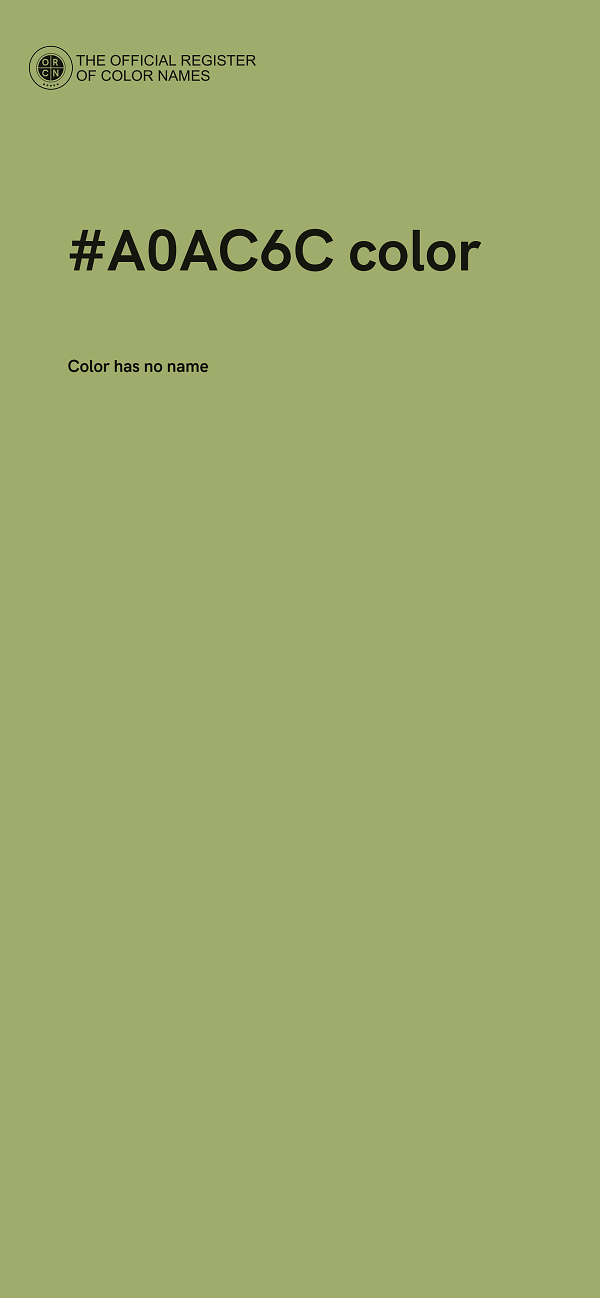 #A0AC6C color image