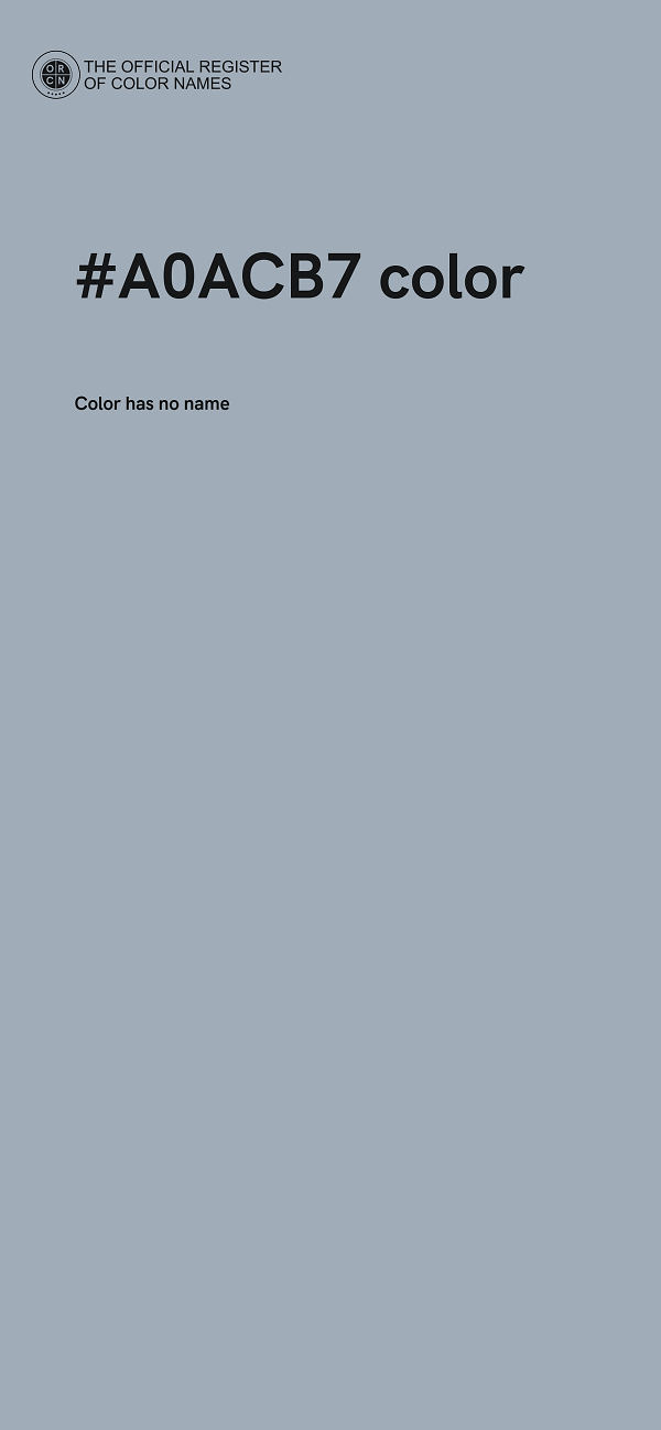 #A0ACB7 color image