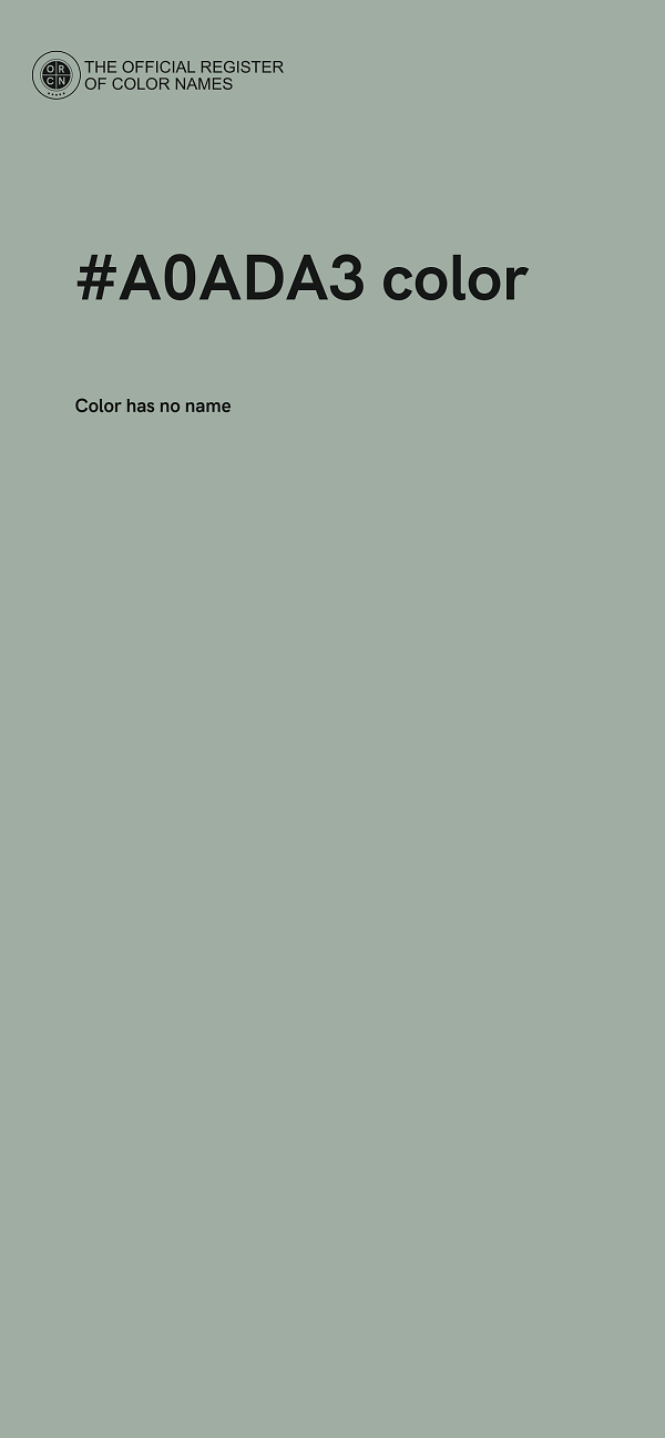 #A0ADA3 color image