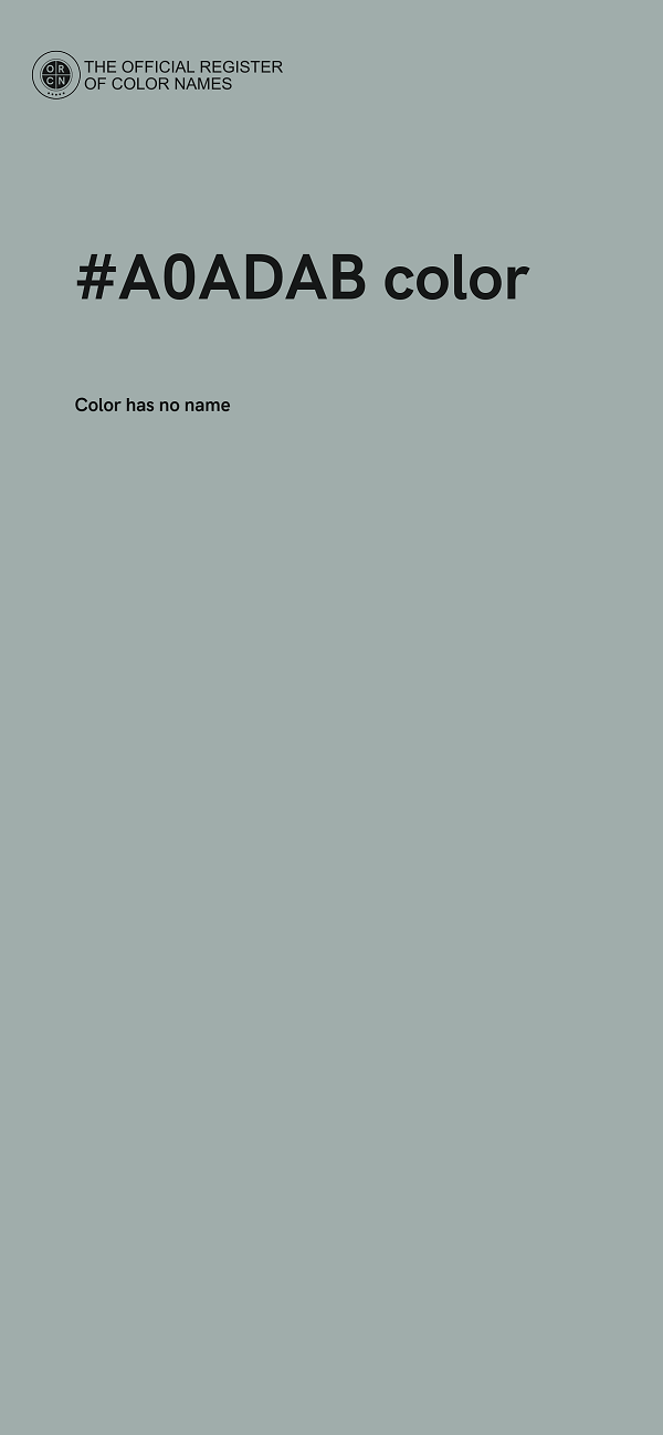 #A0ADAB color image