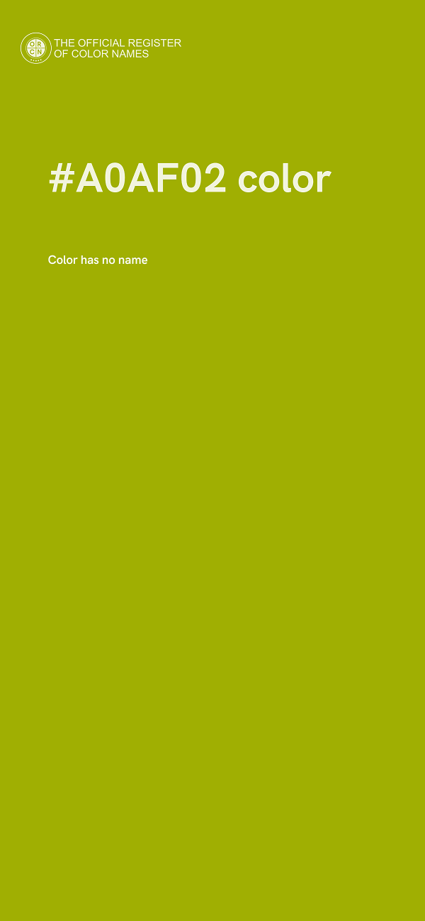 #A0AF02 color image