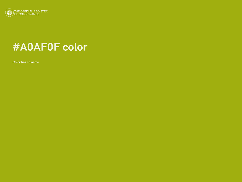 #A0AF0F color image