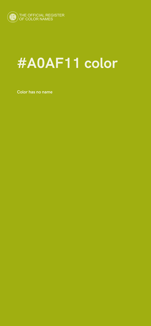 #A0AF11 color image
