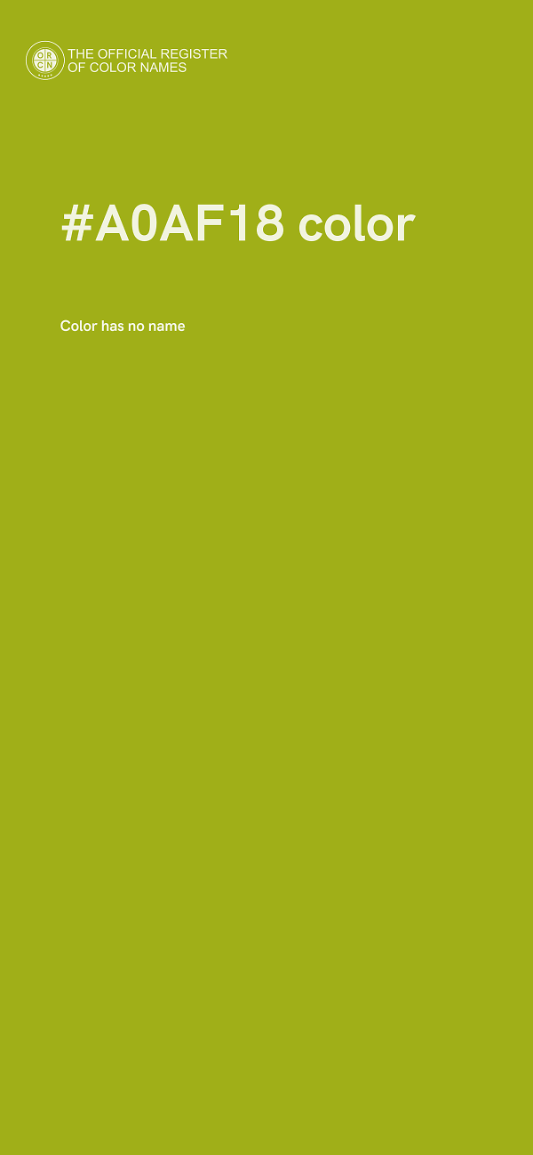 #A0AF18 color image