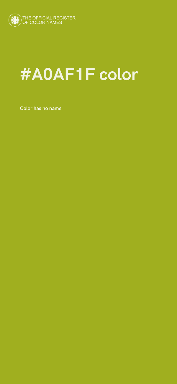 #A0AF1F color image