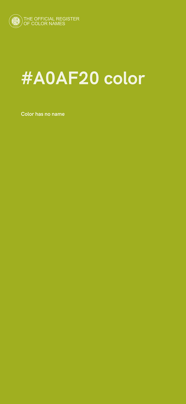 #A0AF20 color image