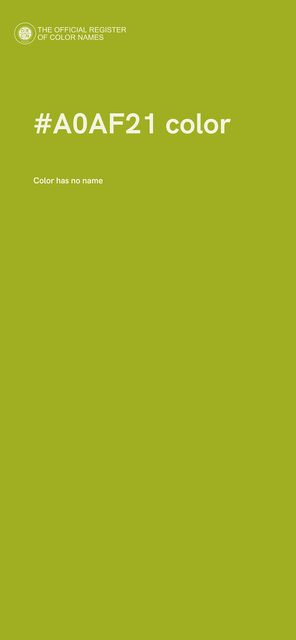 #A0AF21 color image
