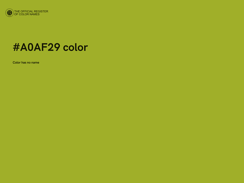 #A0AF29 color image