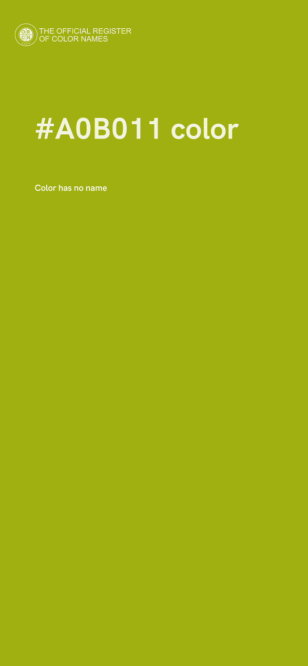 #A0B011 color image