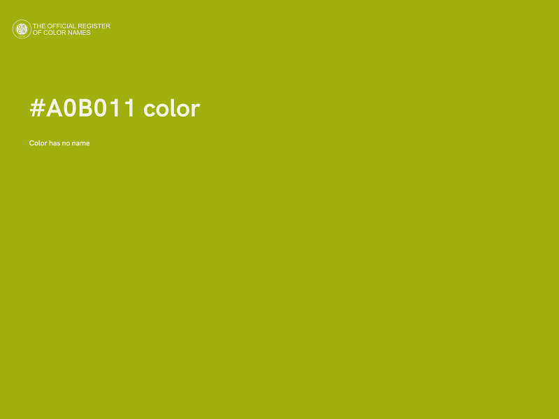 #A0B011 color image