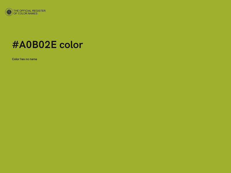 #A0B02E color image