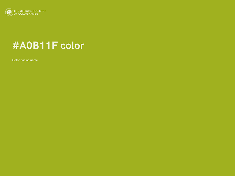 #A0B11F color image