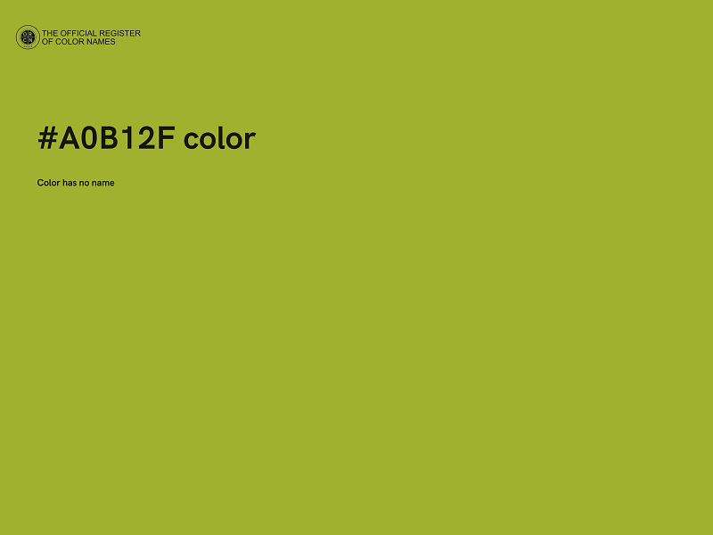 #A0B12F color image