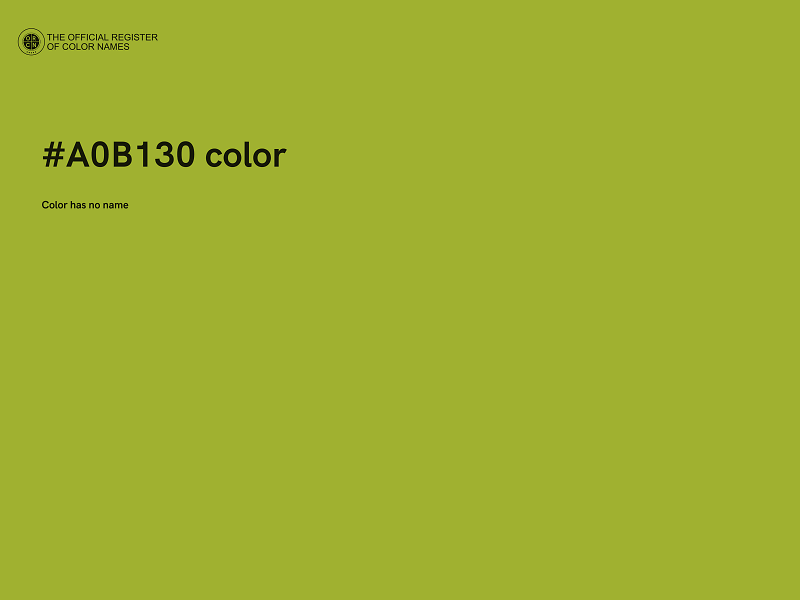 #A0B130 color image