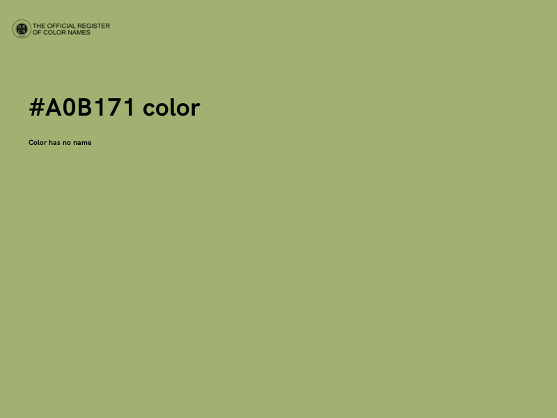 #A0B171 color image